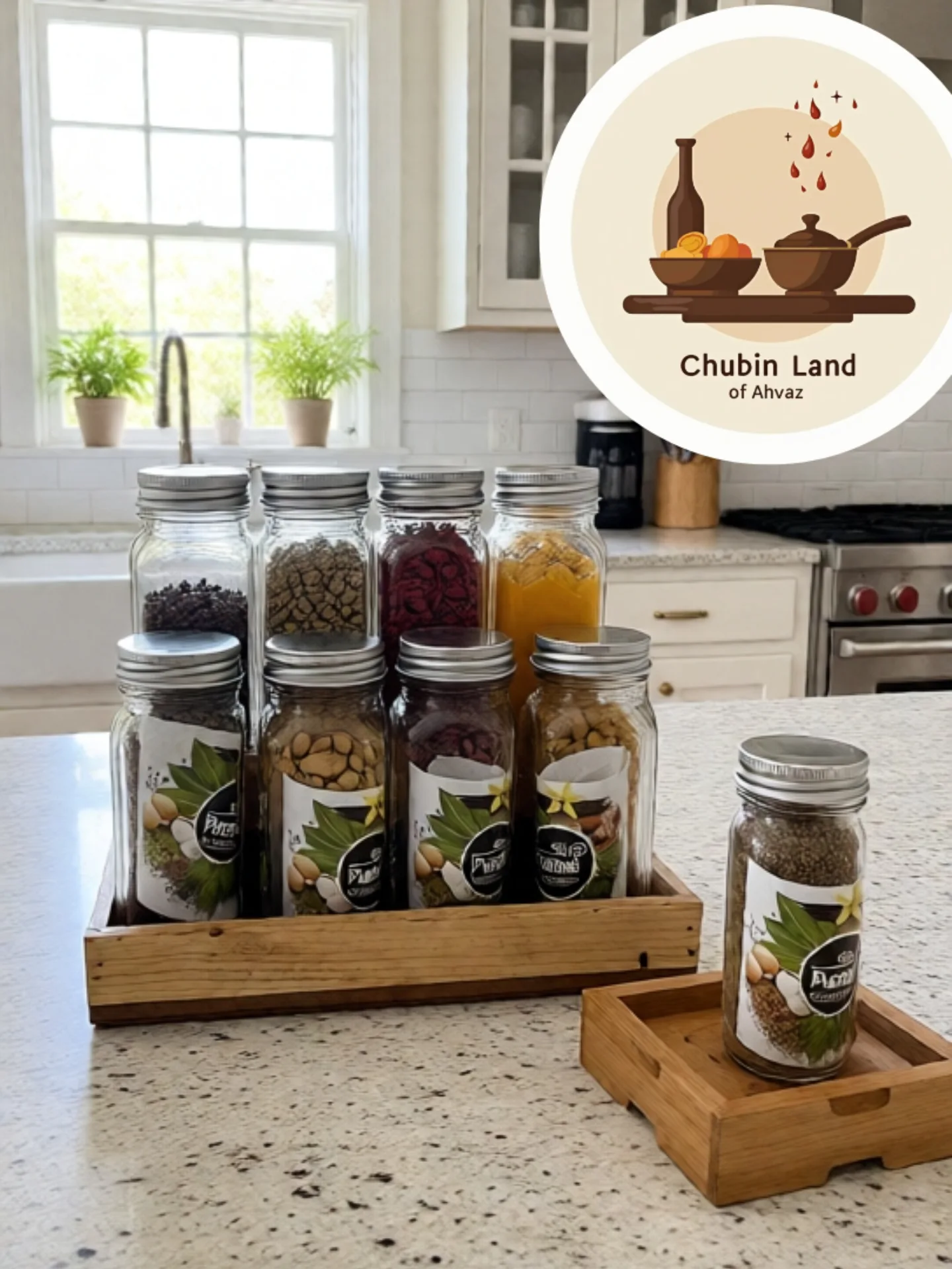 ست جا ادویه به همراه استند چوبی